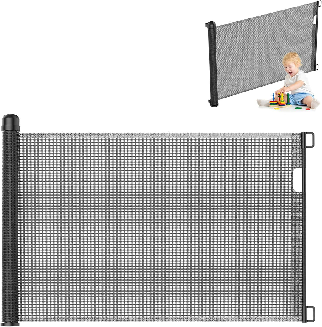 UISEBRT Türschutzgitter Ausziehbar 0-150cm, Treppenschutzgitter für Baby und Pelztiere, Kinder Schut