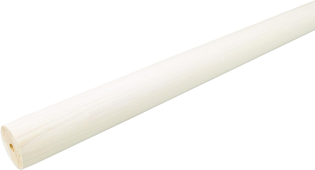 Liedeco Gardinenstange, Vorhangstange Holz 28 mm Ø Terra | kalkweiss weiss | 120 cm, 160 cm, 200 cm,