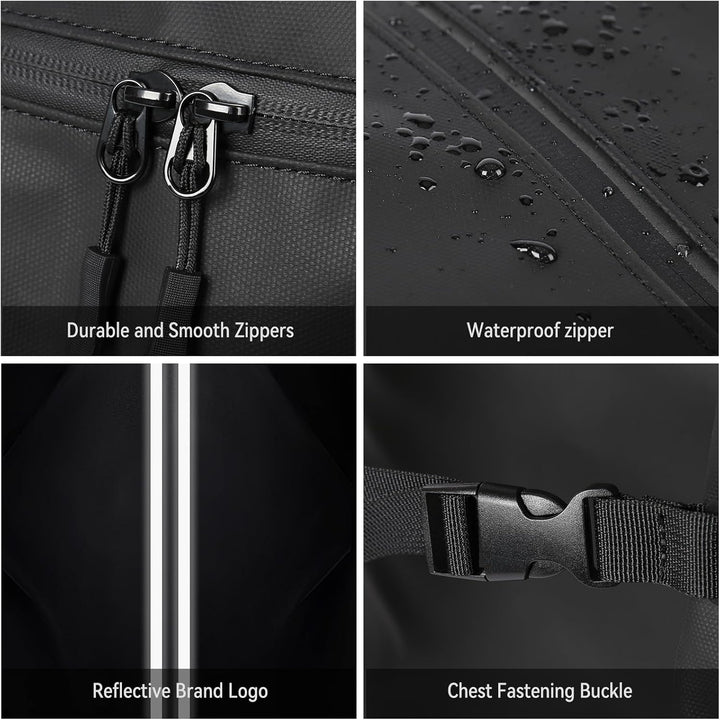 HYC00 Motorradrucksäcke für Herren, wasserdichter Helmrucksack, Motorradzubehör, Laptoptaschen, Reis