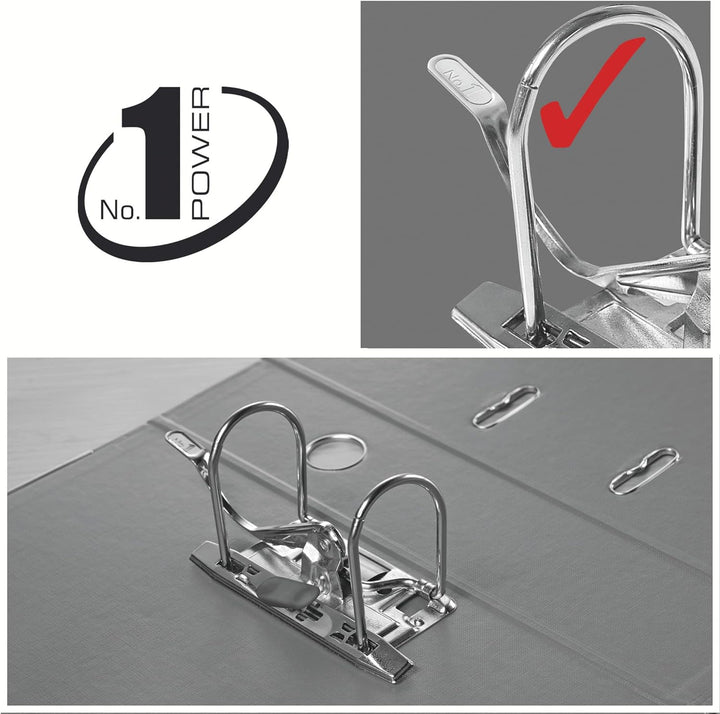 Esselte Ordner breit, DIN A4, 10er Pack, 7,5 cm Rückenbreite, Kunststoff-Ordner, weiss, Vivida, 8113