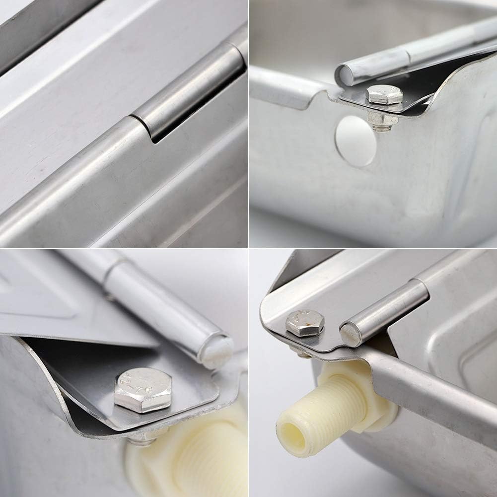 MUALROUS Tränkebecken für Rinder Automatische Waterer Bowl Edelstahl Rindertränke Wassertränke Pferd