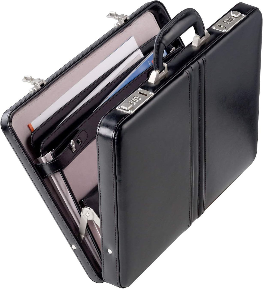 Dermata Aktenkoffer 43,5 cm black Schwarz, Schwarz