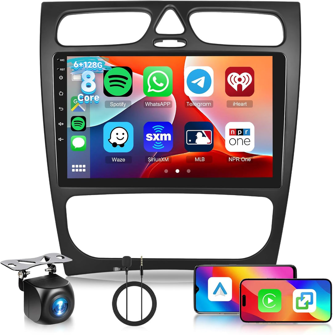 Hodozzy 6G+128G 8-Core Android Autoradio für Mercedes Benz C/CLK Klasse W203 W209 C200 C320 C350 200