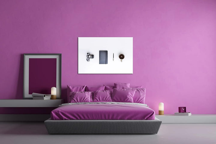 deyoli Stillleben einer Kamera und Notebook im Format: 80x60 als Leinwandbild, Motiv fertig gerahmt