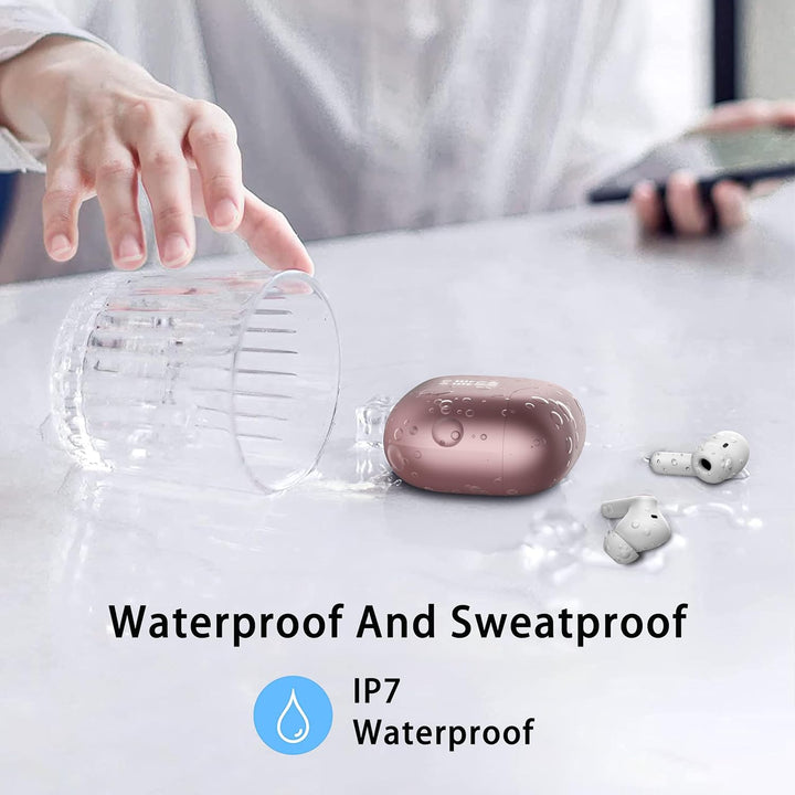 Bluetooth Kopfhörer, Kopfhörer Kabellos Bluetooth 5.3 In Ear Kopfhörer mit 4 ENC Noise Cancelling Mi