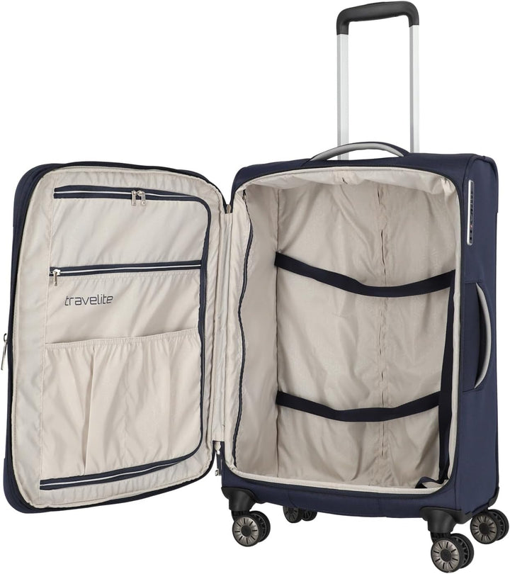 travelite MIIGO 4W Trolley M, exp., Navy/Outerspace, Marineblau/Aussenraum, Talla única, Koffer