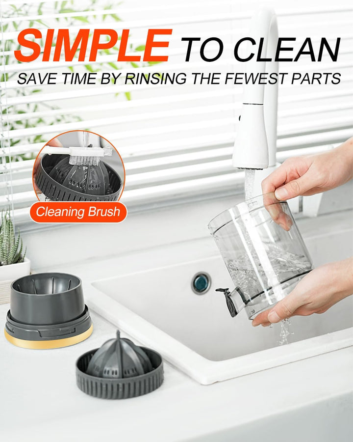 Zitronenpresse Elektrisch Orangenpresse Saftpresse Elektrisch Zitruspresse Tragbare USB-Aufladung Ju