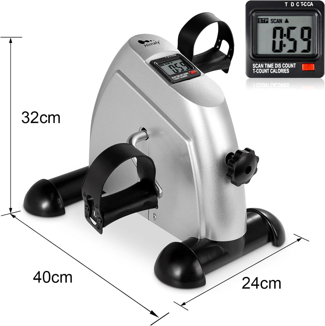 Minibike Heimtrainer Bewegungstrainer Pedaltrainer Trainingsgerät Fitnessgerät mit LCD-Monitor Einst