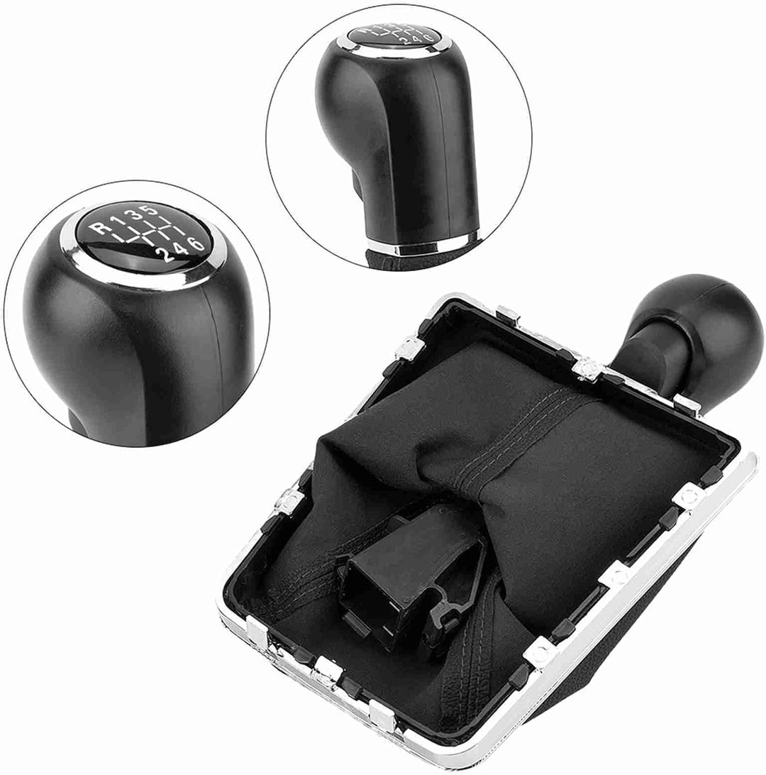 Schaltknauf Lederabdeckung, 5 Gang und 6 Gang Schaltknauf Gamasche Kofferraumabdeckung Ersatz für Op