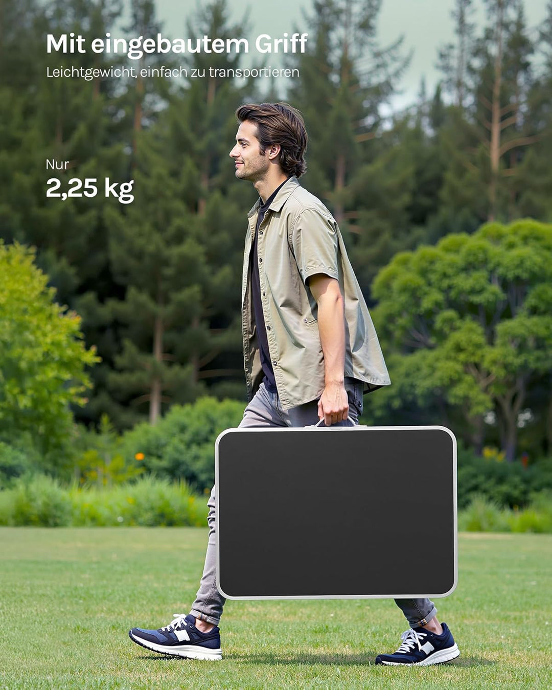 WOLTU Campingtisch Klapptisch Reisetisch mit Griff, 70x50x60cm(LxBxH) zusammenklappbar Gartentisch a