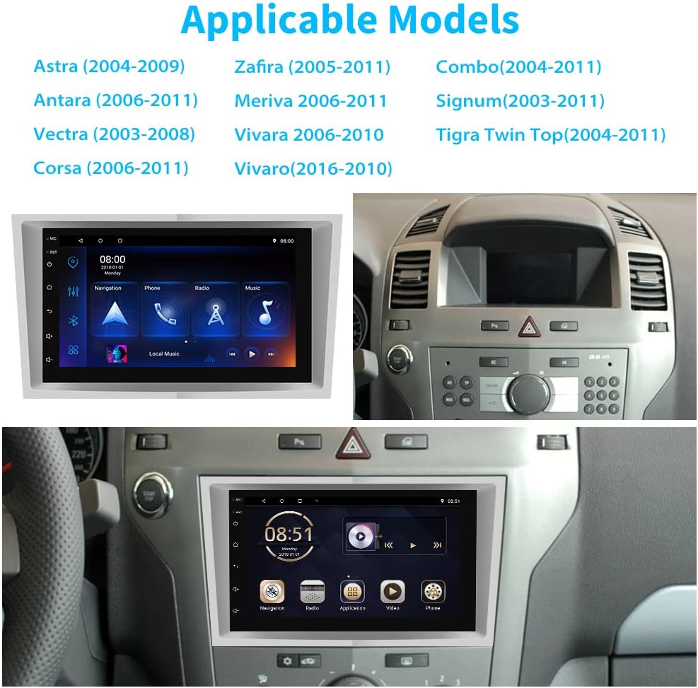 Android 10.0 Autoradio für Opel Corsa Astra Antara Vectra Zafira Meriva, Hikity Autoradio mit Birdsc