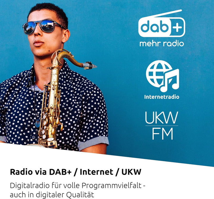 TechniSat DIGITRADIO 4 IR - Stereo Internetradio (DAB+, UKW, Bluetooth-Audiostreaming, Kopfhöreransc