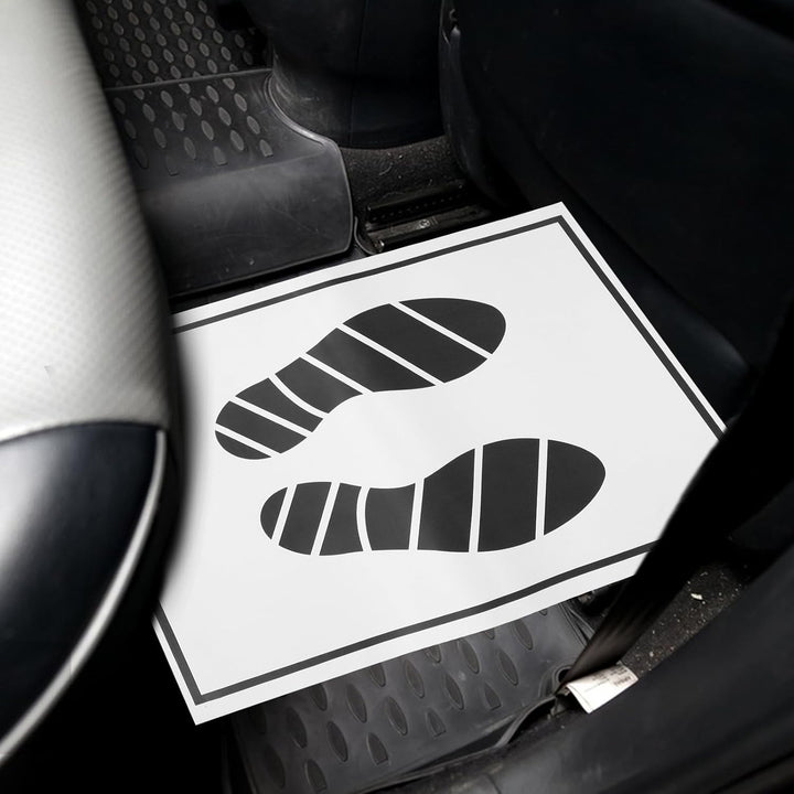 CLISPEED 50 Stück Auto-Fussmatten Autoteppich Papiermatten Einweg-Fussmatten Premium-Auto-Papier-Fus