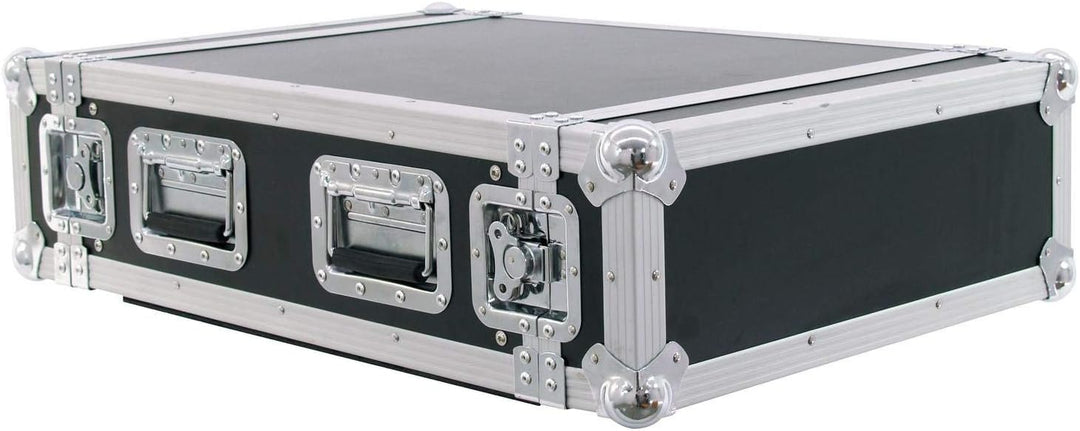 ROADINGER Verstärkerrack PR-2ST, 4HE, 57cm tief | Flightcase für 483-mm-Geräte (19") | mit mehrschic