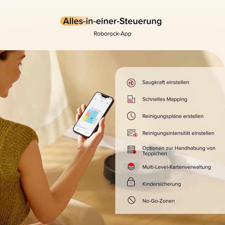 roborock Q7 M5-Set Saugroboter mit Wischfunktion, 10.000Pa Saugkraft, Dual Anti-Tangle-System, 150Mi