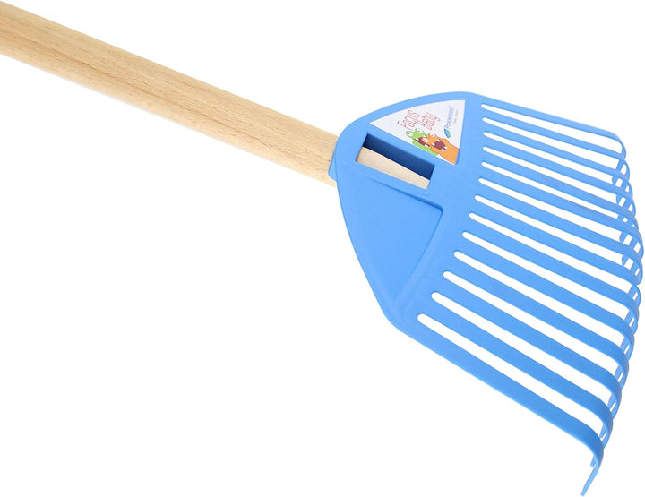 vom Pullach Hof Kinder Rechen Laubrechen 2er Set für Garten Sandkasten Kinderrechen Gartenwerkzeug L