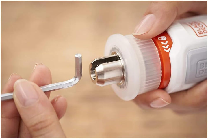 Black+Decker Akku-Möbelschrauber BCRTA01 (3.6V, 1.5 Ah, mit patentierter Werkzeugaufnahme für Innens