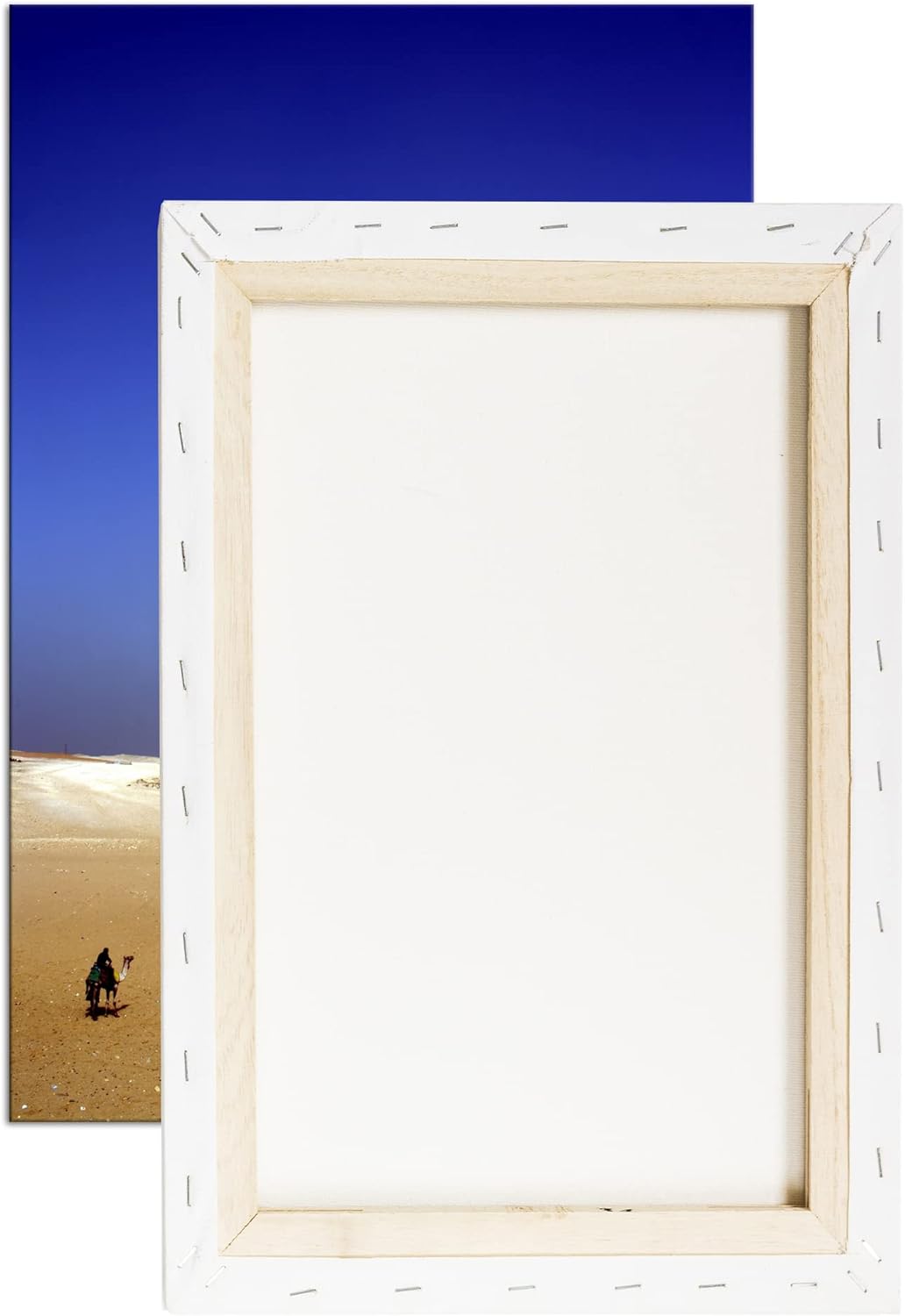 deyoli Pyramiden von Gizeh Format: 80x60 als Leinwandbild, Motiv fertig gerahmt auf Echtholzrahmen,