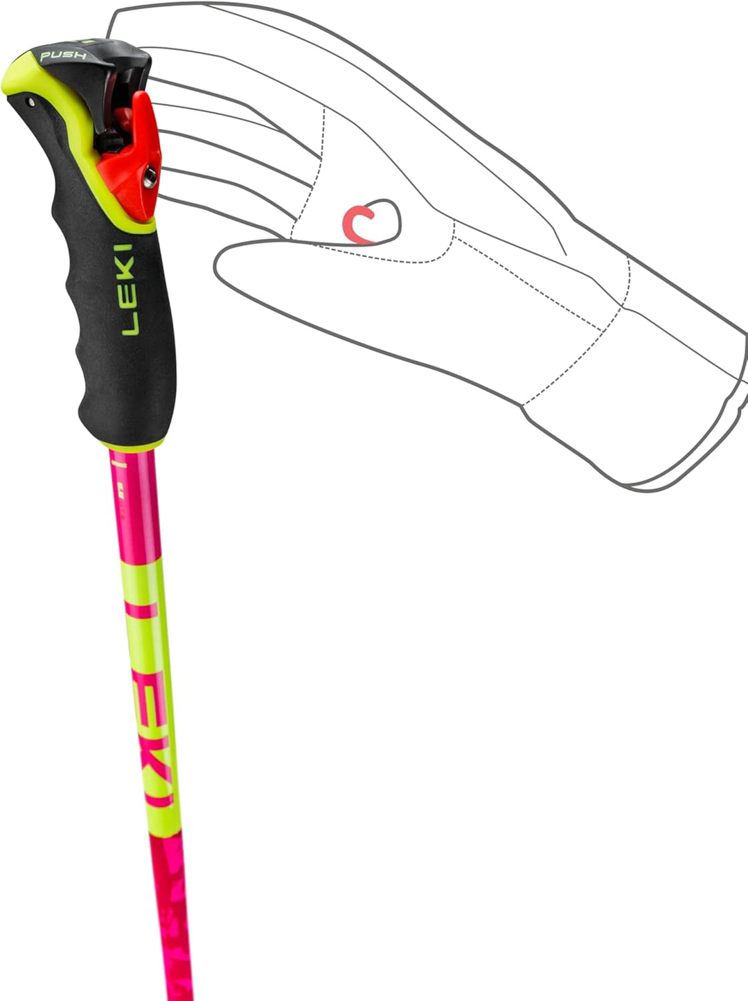 LEKI Spitfire 3D Skistöcke neonmagenta-neonyellow-berry 120, neonmagenta-neonyellow-berry 120