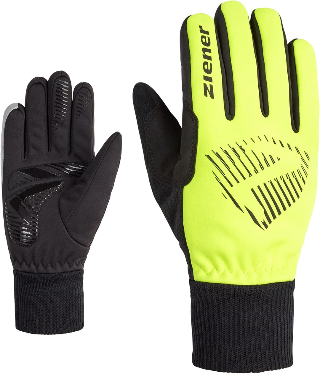 Ziener Kinder Dommi Fahrradhandschuhe, Winter | Soft-Shell, Winddicht, gefüttert L poison yellow, L