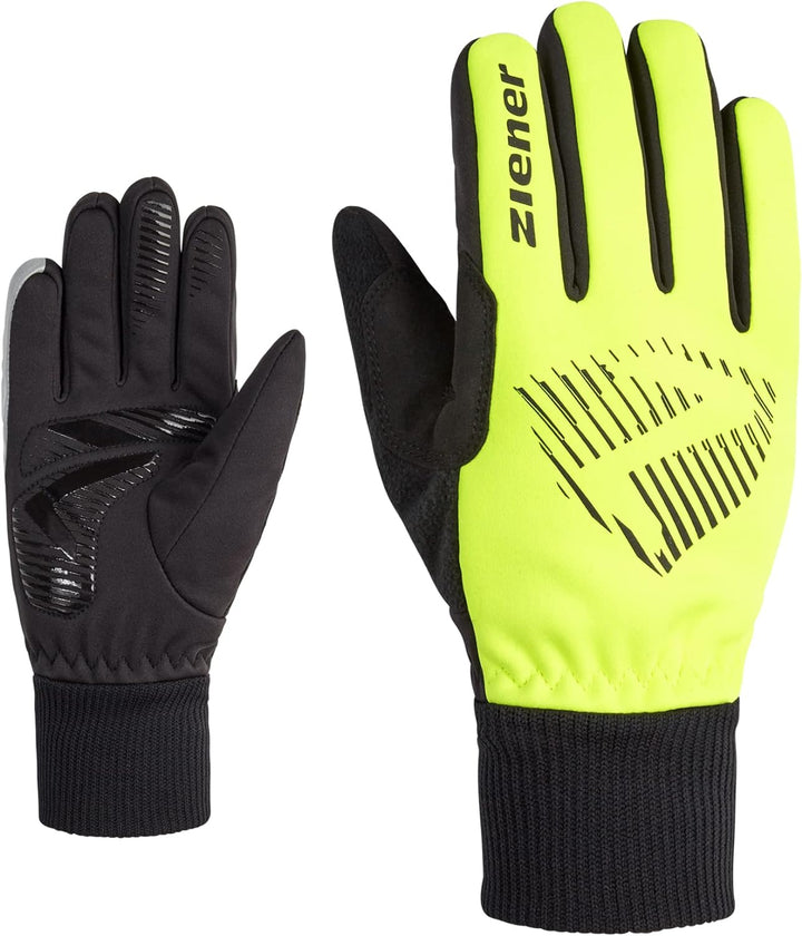 Ziener Kinder Dommi Fahrradhandschuhe, Winter | Soft-Shell, Winddicht, gefüttert L poison yellow, L