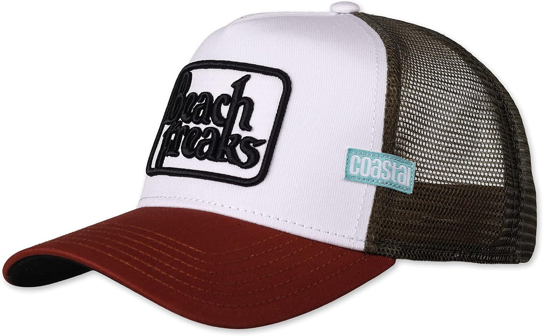 Coastal - Beach Freaks (White/Wine) - Trucker Cap Meshcap Kappe Mütze Cappy Caps