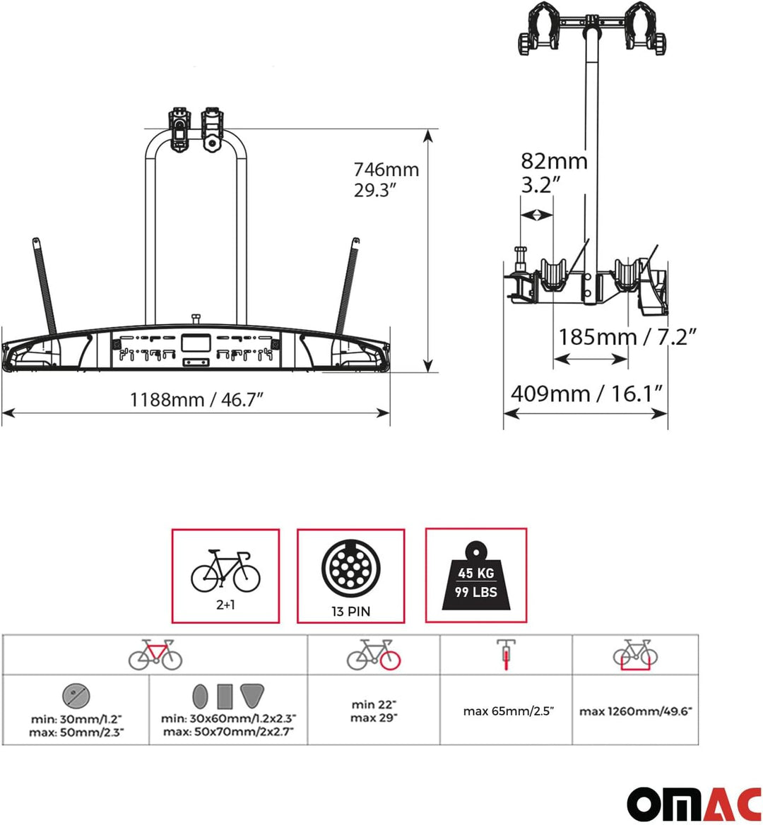 Menabo Fahrradträger Merak S Anhängerkupplung Heckträger 2 Fahrräder | Heckträger Fahrrad Faltbar Ab