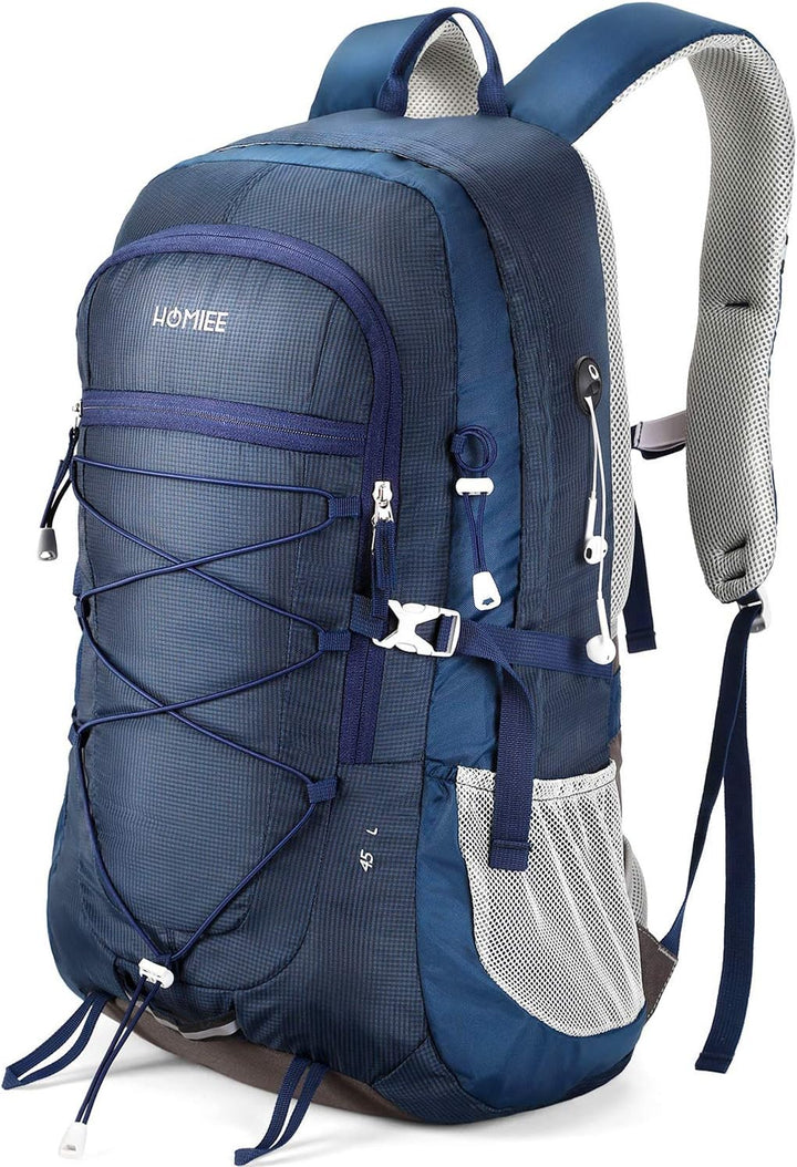 HOMIEE Wanderrucksack 45L, Herren Damen Wasserdichter Rucksack Trekkingrucksack Reiserucksack, Outdo