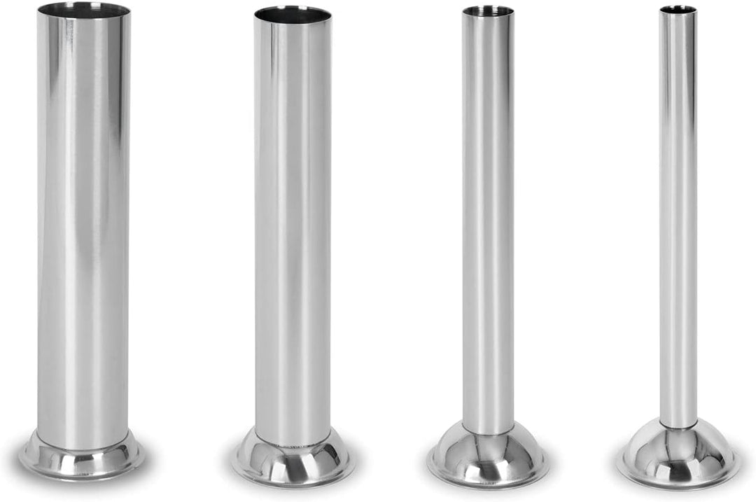 vertes Füllrohr Fülltülle Ersatzteil Set 4-Teilig aus Edelstahl für Wurstfüller Wurstfüllmaschinen W