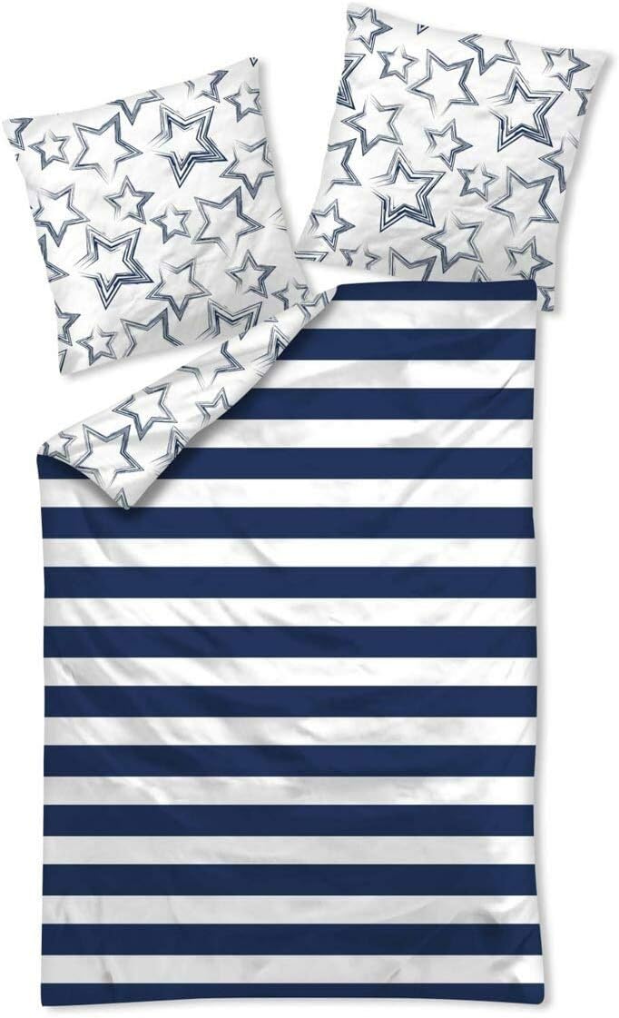 Traumschlaf Wendebettwäsche Stella im Modernen Look • mit Reissverschluss im Set• 100% Baumwolle 135