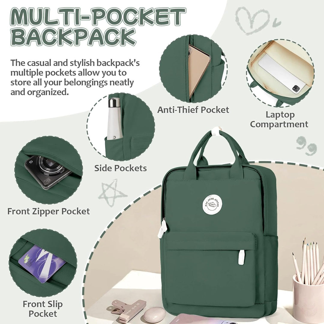 Rucksack Mädchen Teenager Jungen Schulrucksack 14 Zoll Laptop Schulranzen Leichtgewicht Schultaschen