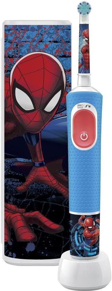 Vitality Pro Kids Spiderman Elektrische Zahnbürste mit Reiseetui