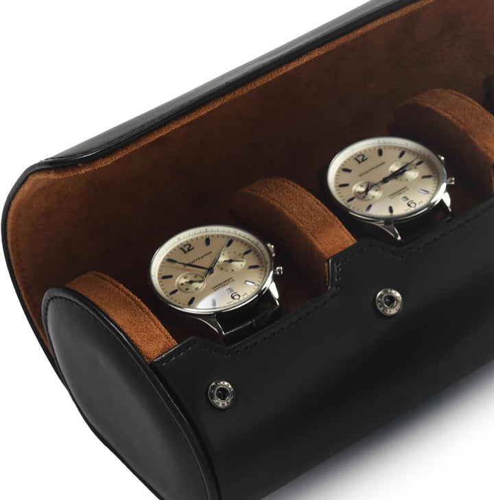 Oirlv Luxus Pu Leder 3 Schlitze Uhrenrolle Reiseetui Aufbewahrungsetui Für Geschenkbox Weihnachten J
