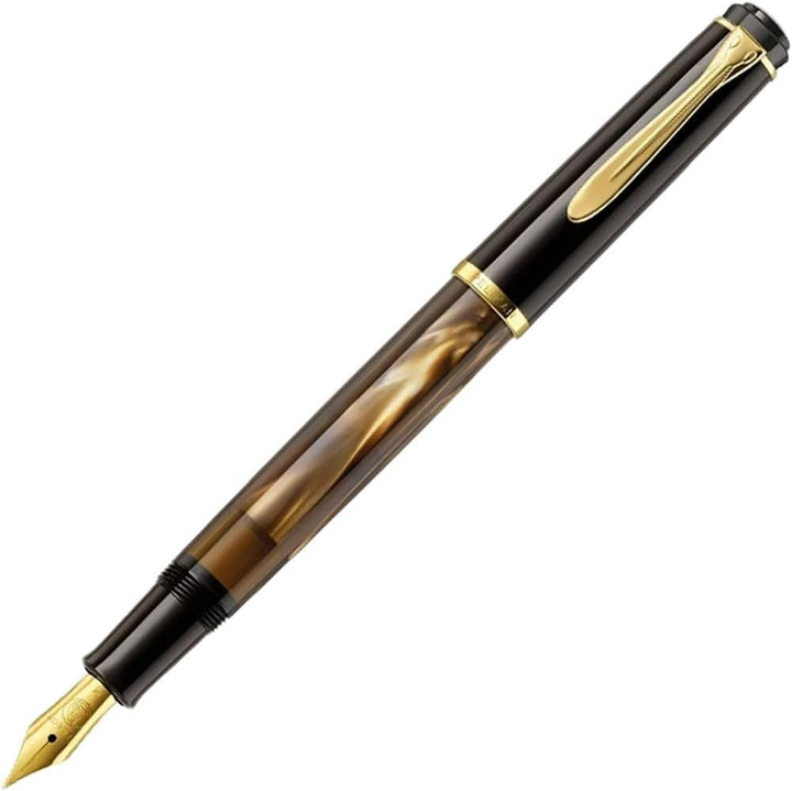 Pelikan Fine-Writing Pelikan 808804 Kolbenfüllhalter Classic M200 Braun-marmoriert, Feder F, in Falt
