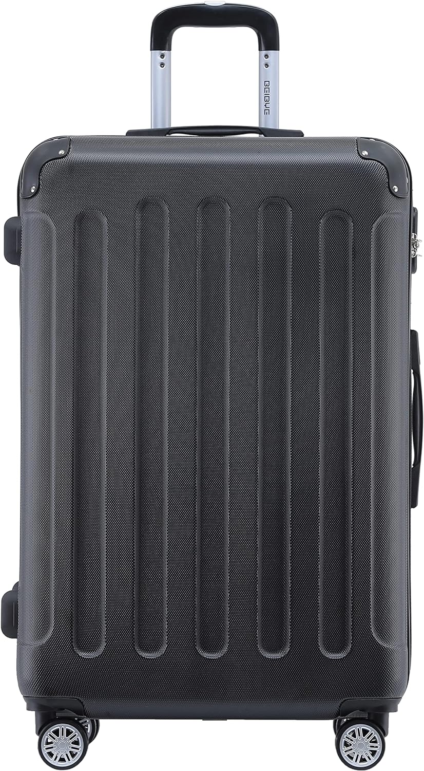 BEIBYE- Hartschalenkoffer Koffer Trolley Rollkoffer Reisekoffer Zahlenschloss 4 Zwilings-Rollen (Bla