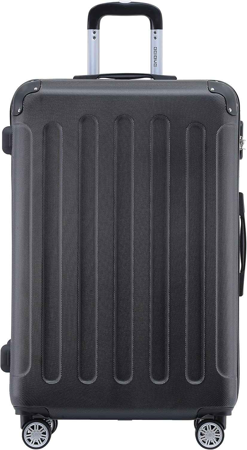 BEIBYE- Hartschalenkoffer Koffer Trolley Rollkoffer Reisekoffer Zahlenschloss 4 Zwilings-Rollen (Bla