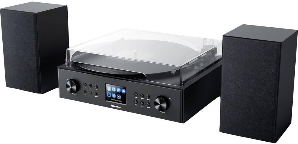 Karcher MC 8000DI Kompaktanlage mit Internetradio / DAB+ Radio und integriertem Plattenspieler - MP3