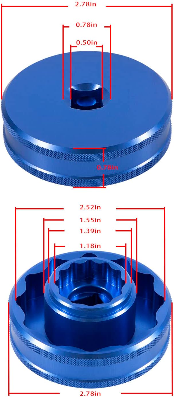 CTcar RADMUTTERN-STECKSCHLÜSSEL FÜR MV AGUSTA 56 mm - 26 mm Aluminium T6-Legierung, FÜR F4 750, 1000