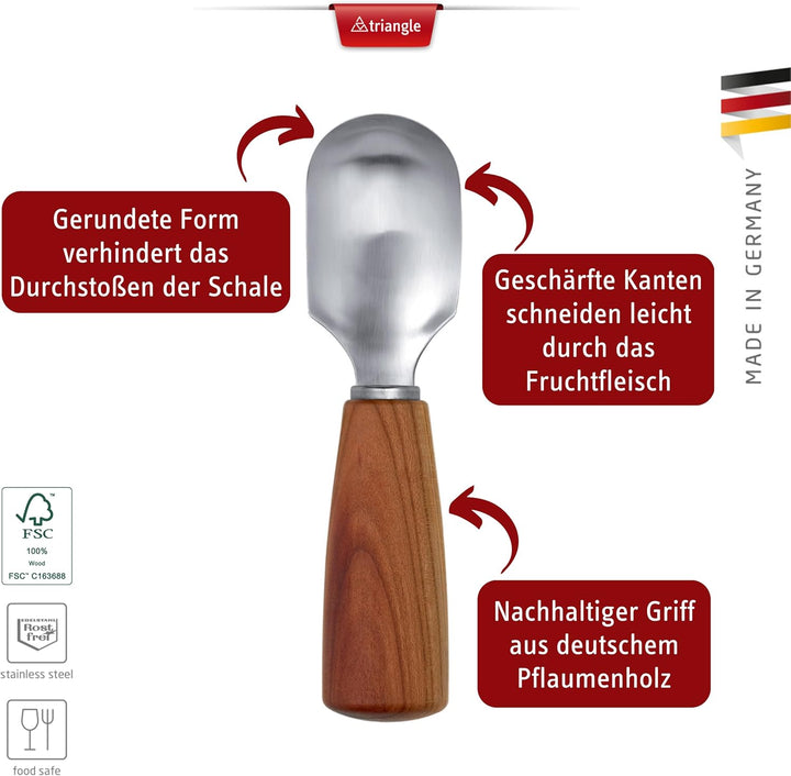 triangle 84 820 60 04_P Fruchtlöffel Soul Pflaume Made in Solingen/Germany Geschenkidee zum Aushöhle