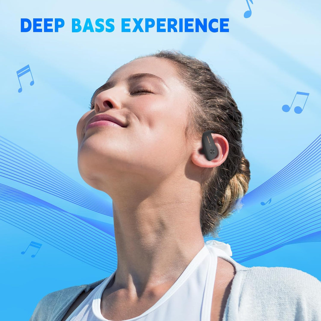 HAPPYAUDIO S3 In Ear Sport Bluetooth 5.3 Kopfhörer mit Bügel, Kabellose Ohrhörer mit klare Anrufe, D