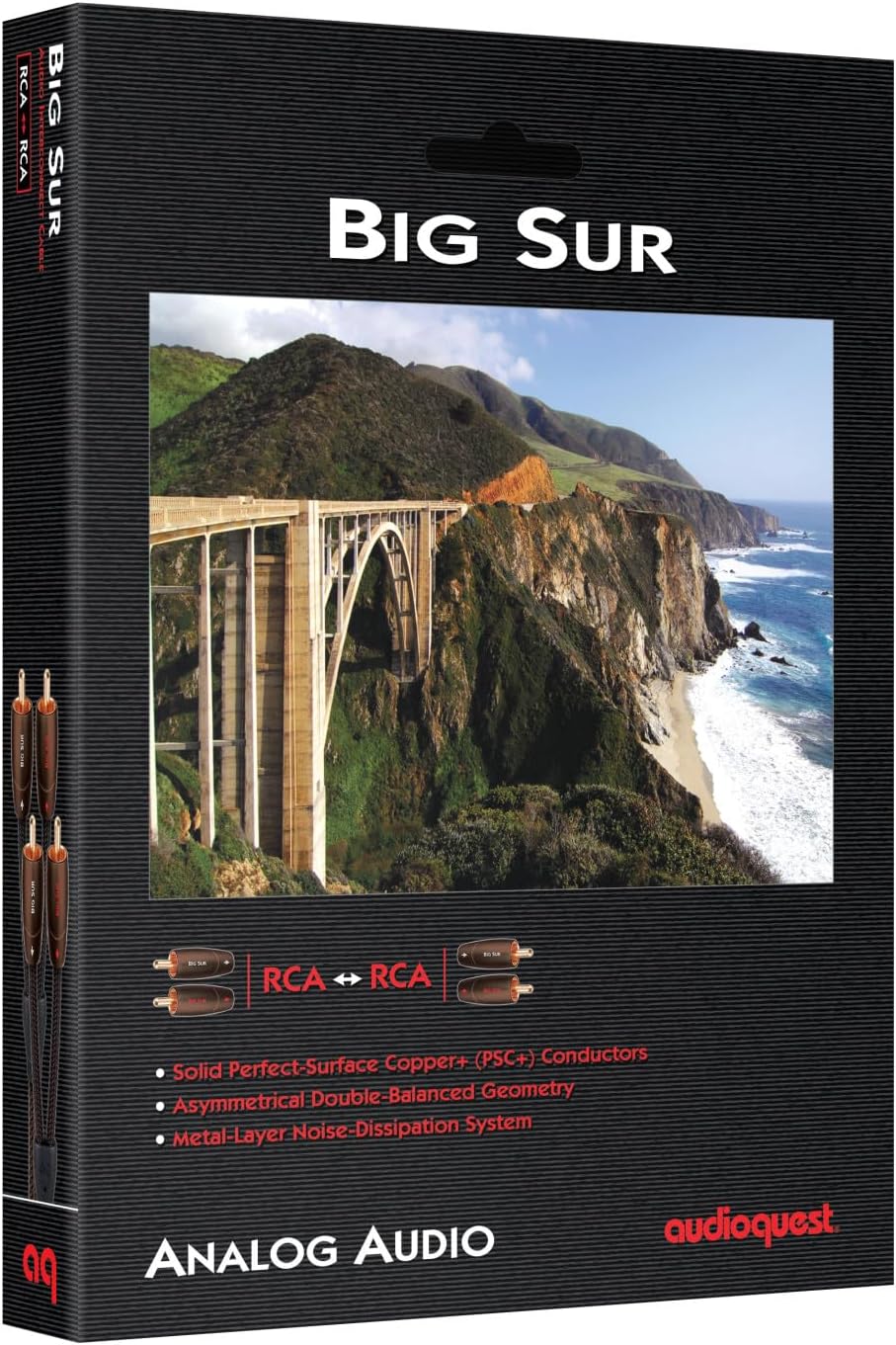AudioQuest 0,6m Big Sur RCA Audiokabel 0,6 m 2 x RCA Schwarz - Audiokabel (2 x RCA, 2 x RCA, Kupfer,