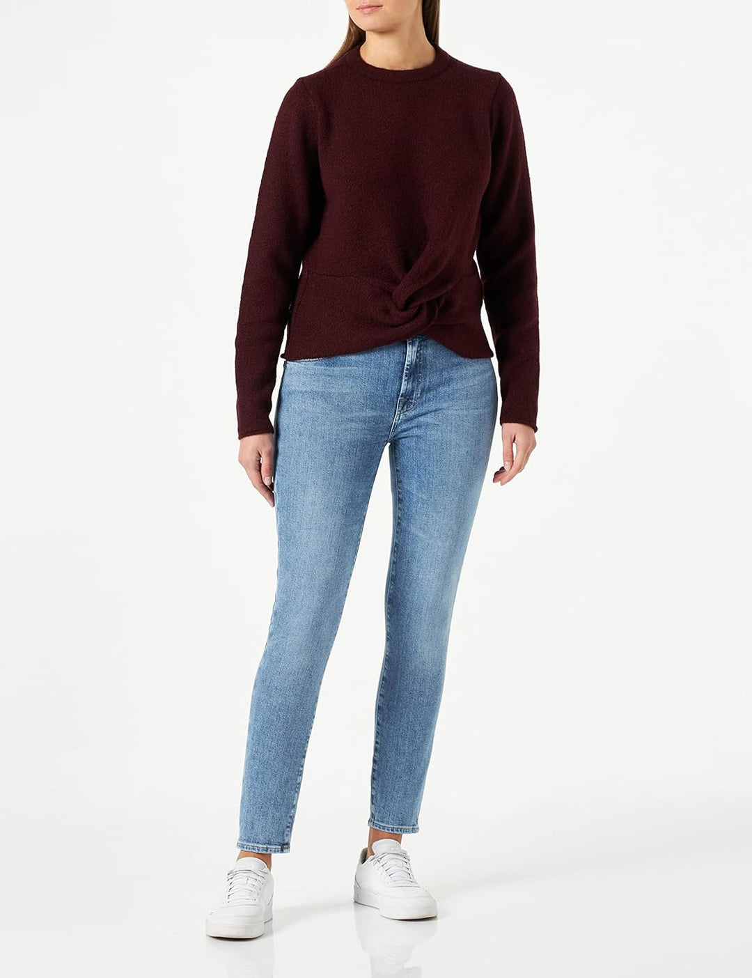 MUSTANG Damen Carla C Knot Pullover XS Decadent Chocolate 3242, XS Decadent Chocolate 3242