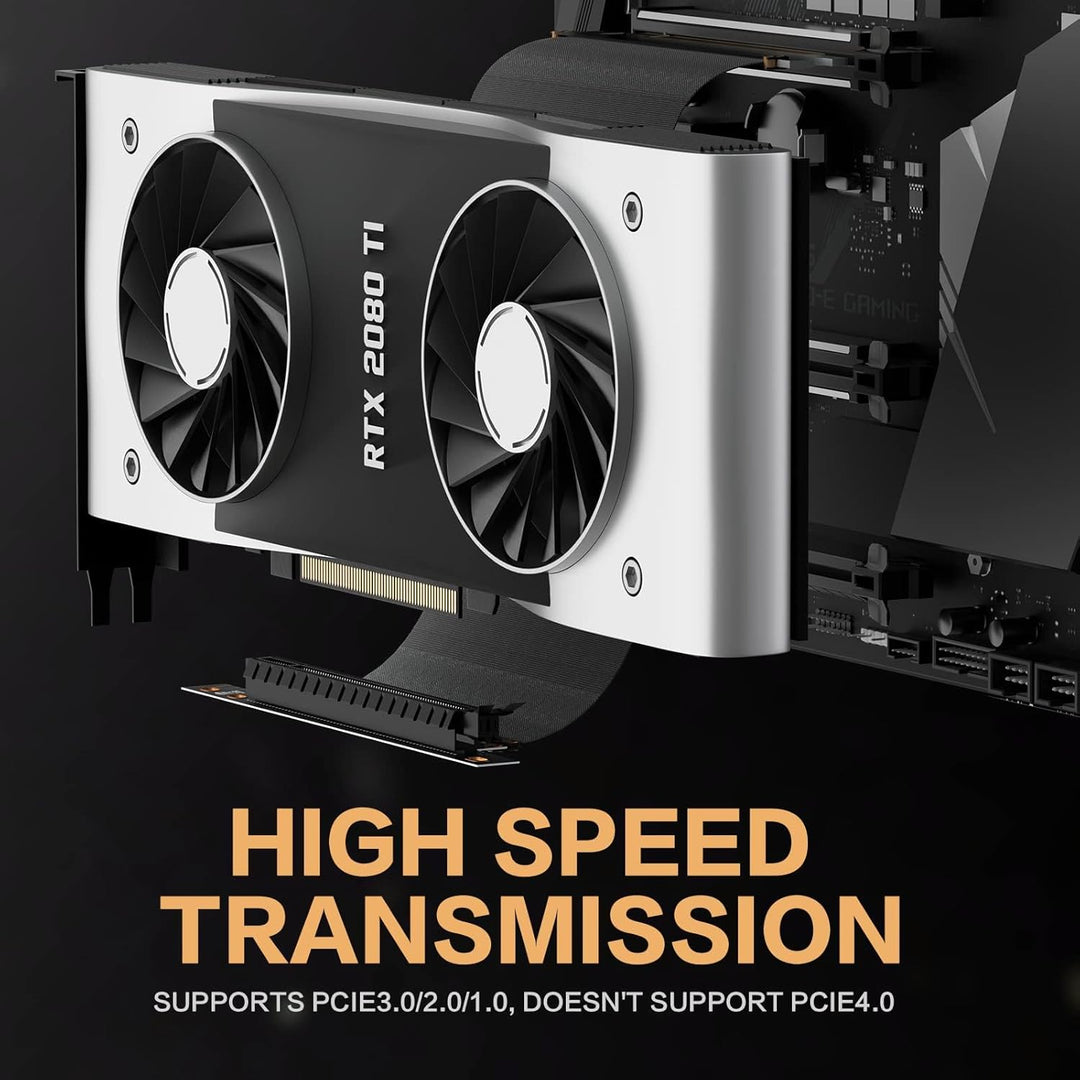 AsiaHorse NEU PCIE 3.0 X16 GPU Riser Kabel, Ultra-Flexible PCIE 3.0 Riser Kabel mit Schneller Geschw