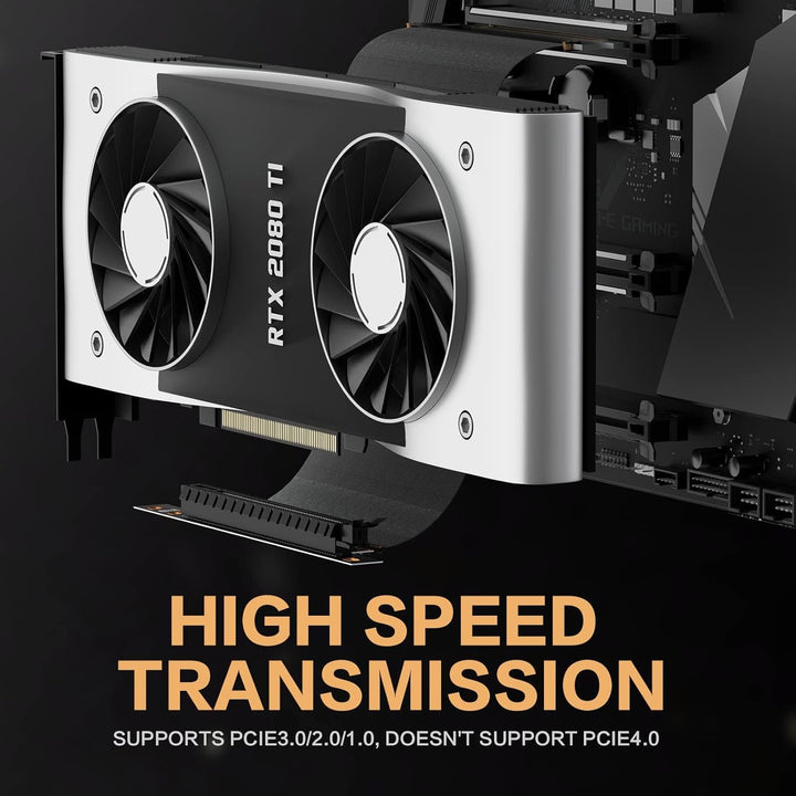 AsiaHorse NEU PCIE 3.0 X16 GPU Riser Kabel, Ultra-Flexible PCIE 3.0 Riser Kabel mit Schneller Geschw