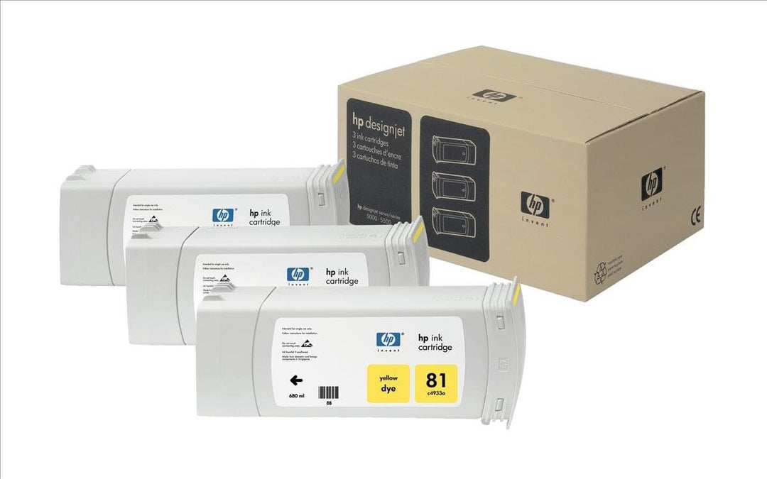 3PK INK CARTRIDGE NO 81 SUPL gelb, gelb