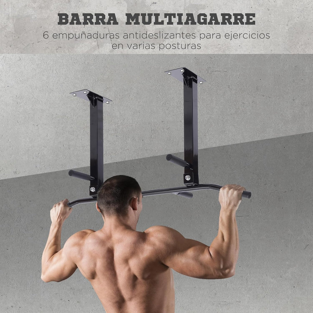 HOMCOM Overhead Klimmzugstange Stahl Klimmzugstange Stahl Klimmzugstange Home Workout Bar Max. Belas