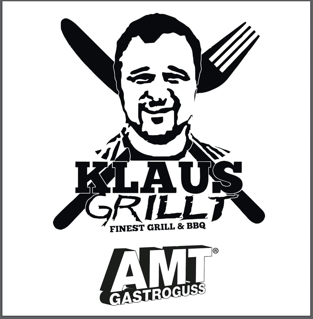 AMT Gastroguss "Klaus grillt" Gastronorm - Grillplatte GN 1/2 glatt, nicht induktionsgeeignet, 26,5