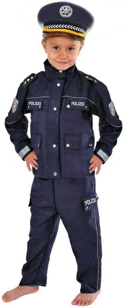 WiMi Polizei Kinder Kostüm 134-140 blau für Fasching Karneval Polizist