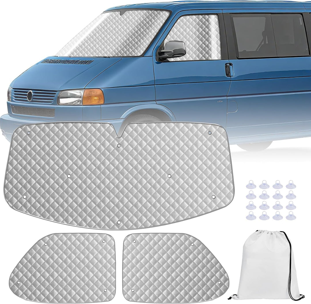 MaxEarn Thermomatte Fahrerhaus passend fĂŒr VW T4, Luxus Interne Auto Sonnenblende Frontscheibenabdec