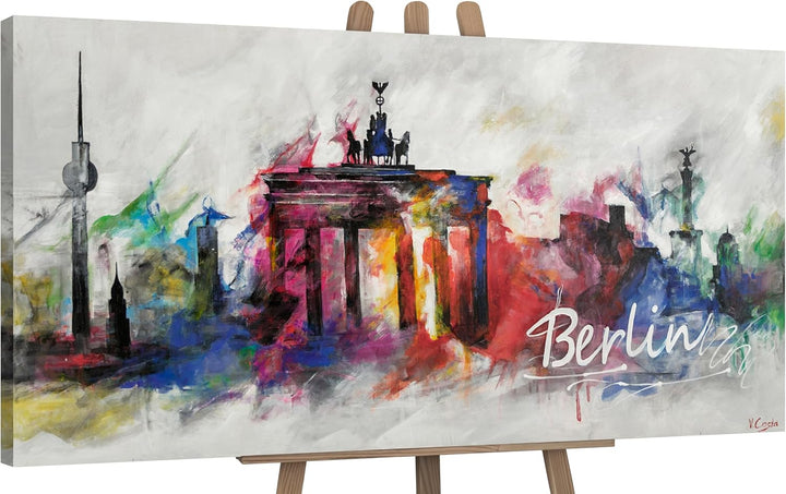YS-Art Abstrakt Design Acryl Gemälde auf Leinwand Berlin handgemalt Wandbilder Wohnzimmer modern Woh